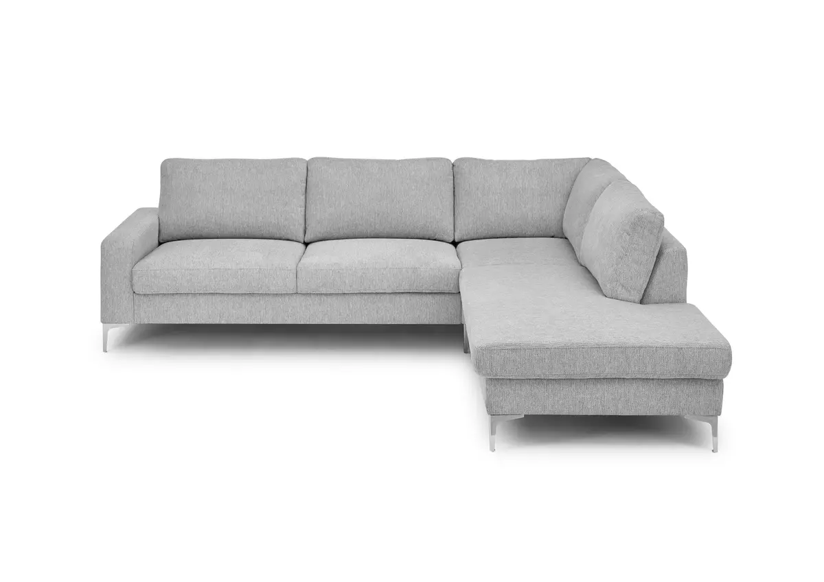 Ecksofa CALM 2.0 - 2,5-Sitzer mit Ecke rechts, Stoff, Silbergrau