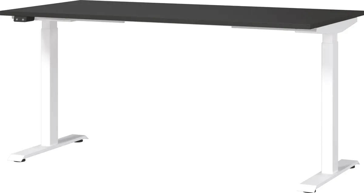Schreibtisch GELI - höhenverstellbar, LB ca. 160x80 cm, Graphit, Weiß