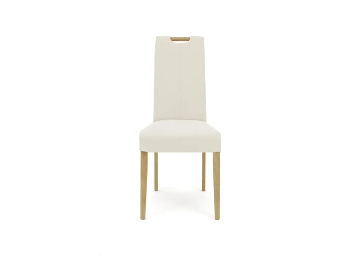 Stuhl  SITTING TOGETHER_S- Stoff, Creme, Eiche Natur