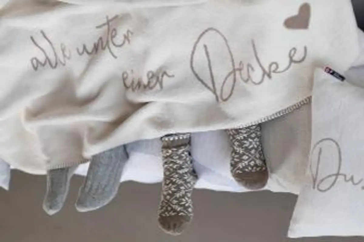 Wohndecke - Rohweiß, BL ca. 200x150 cm