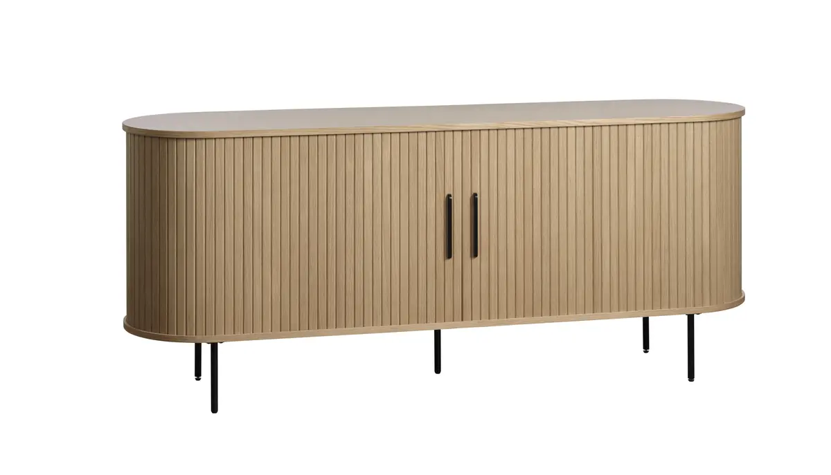 Sideboard - B ca. 180 cm, Eiche Furnier, Natur