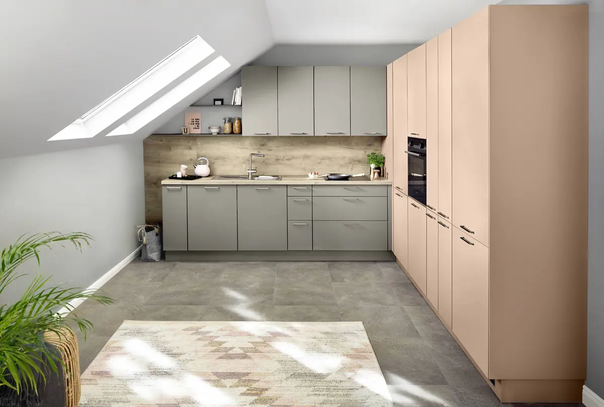 Winkelküche 32.120 3 324, Taupegrau