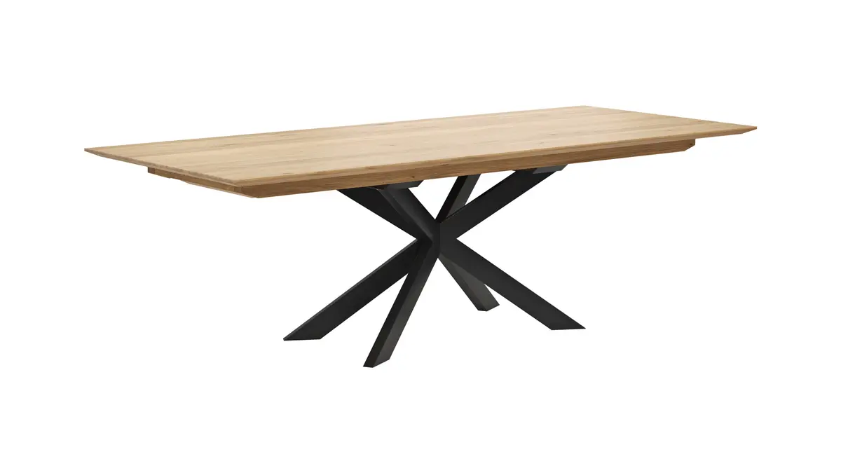 Esstisch Talara Lola - beidseitig ausziehbar, LB ca. 240x100cm, Wildeiche Bianco