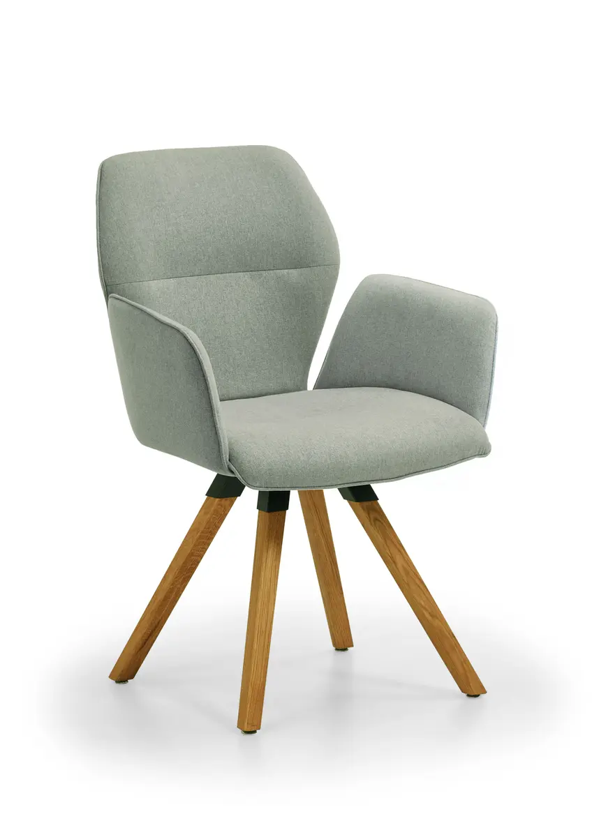 Armlehnstuhl - drehbar, Stoff, Grau