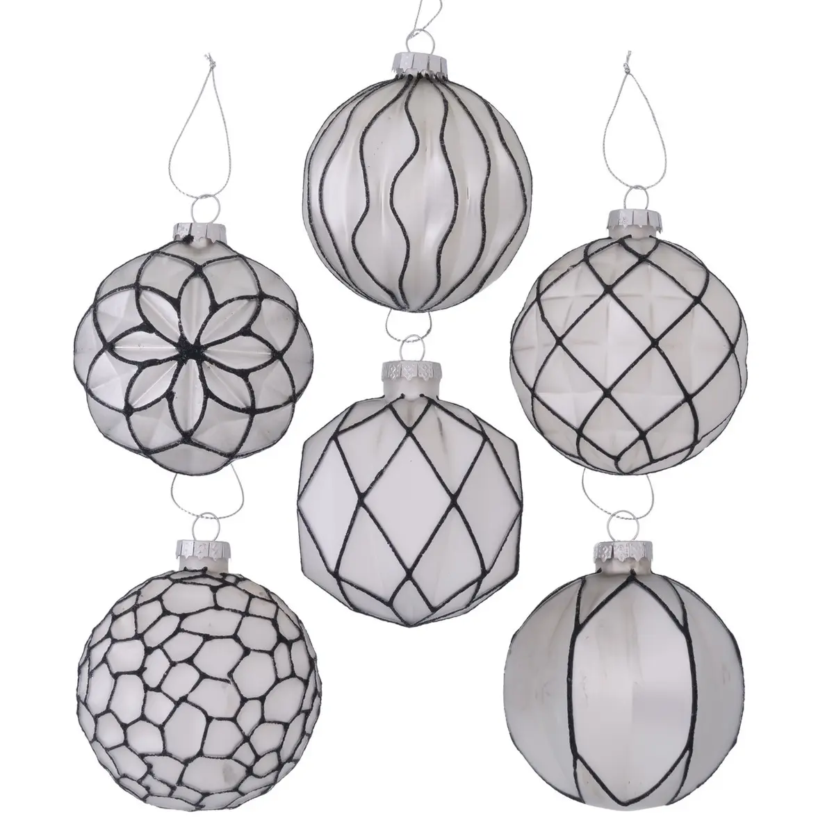 Weihnachtskugel - Ø ca. 8 cm, Schwarz