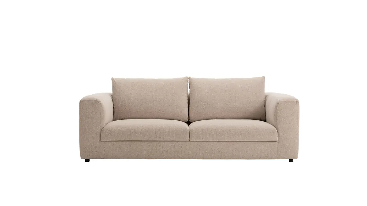 Sofa Stormy - 3-Sitzer, Stoff, Creme