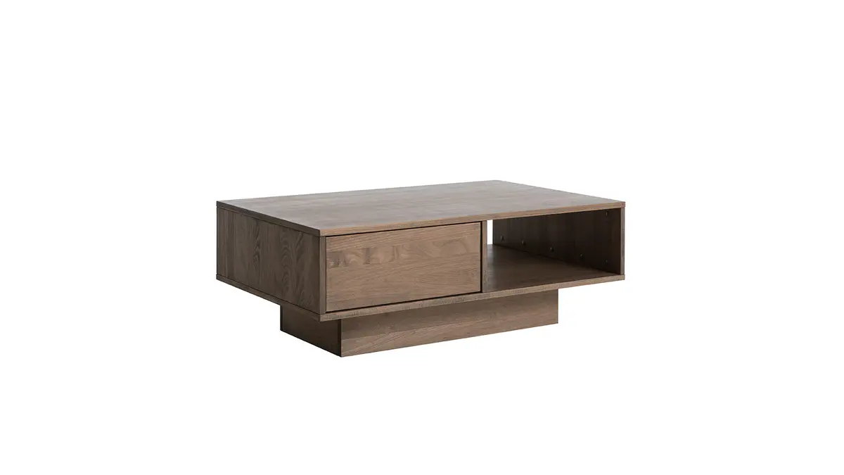 Couchtisch Saratoga - Buche massiv, silbergrau geölt