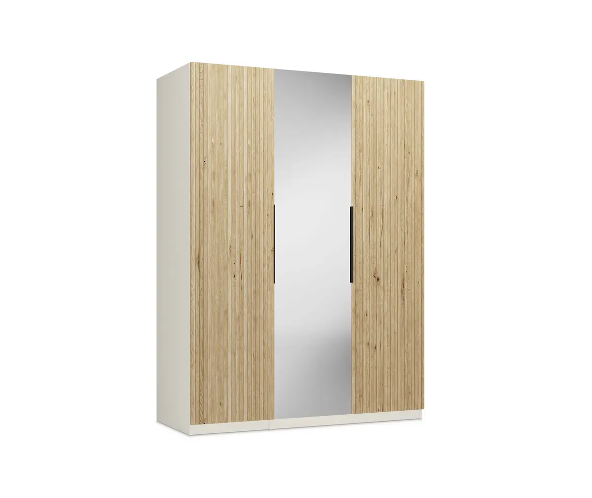 Drehtürenschrank- B ca. 150 cm, Kaschmir, Matt, Eiche, Massiv, Geölt