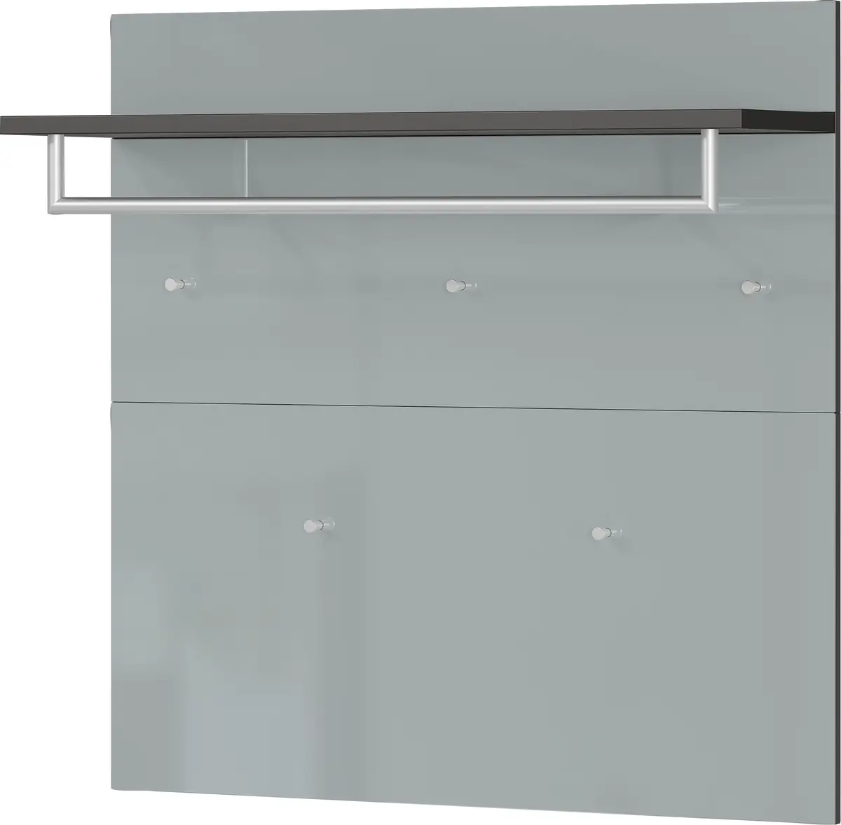 Garderobenpaneel GILLIAN - B/H/T ca. 97x96x30 cm, Graphit