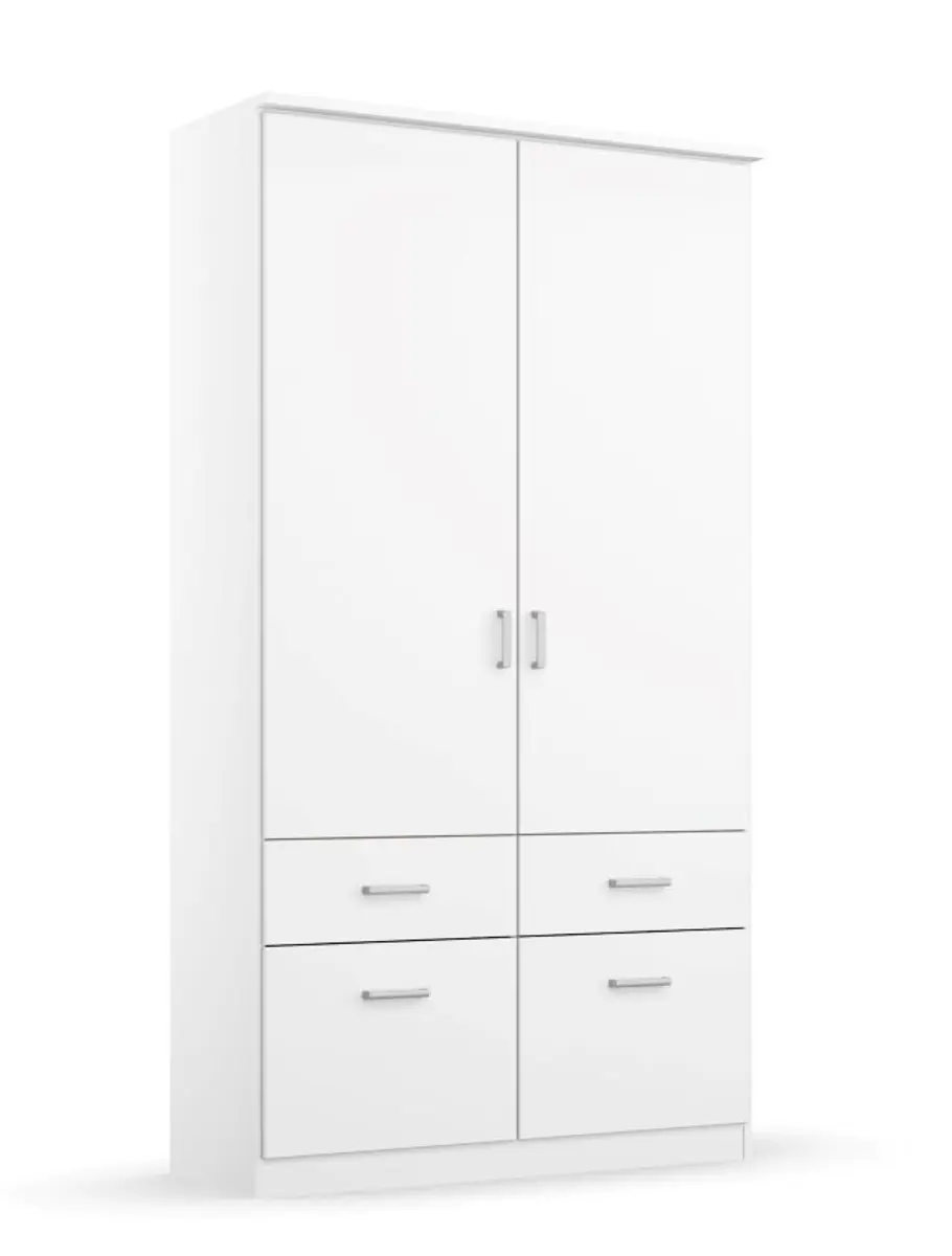 Drehtürenschrank ROYAN- B ca. 91 cm, Weiß