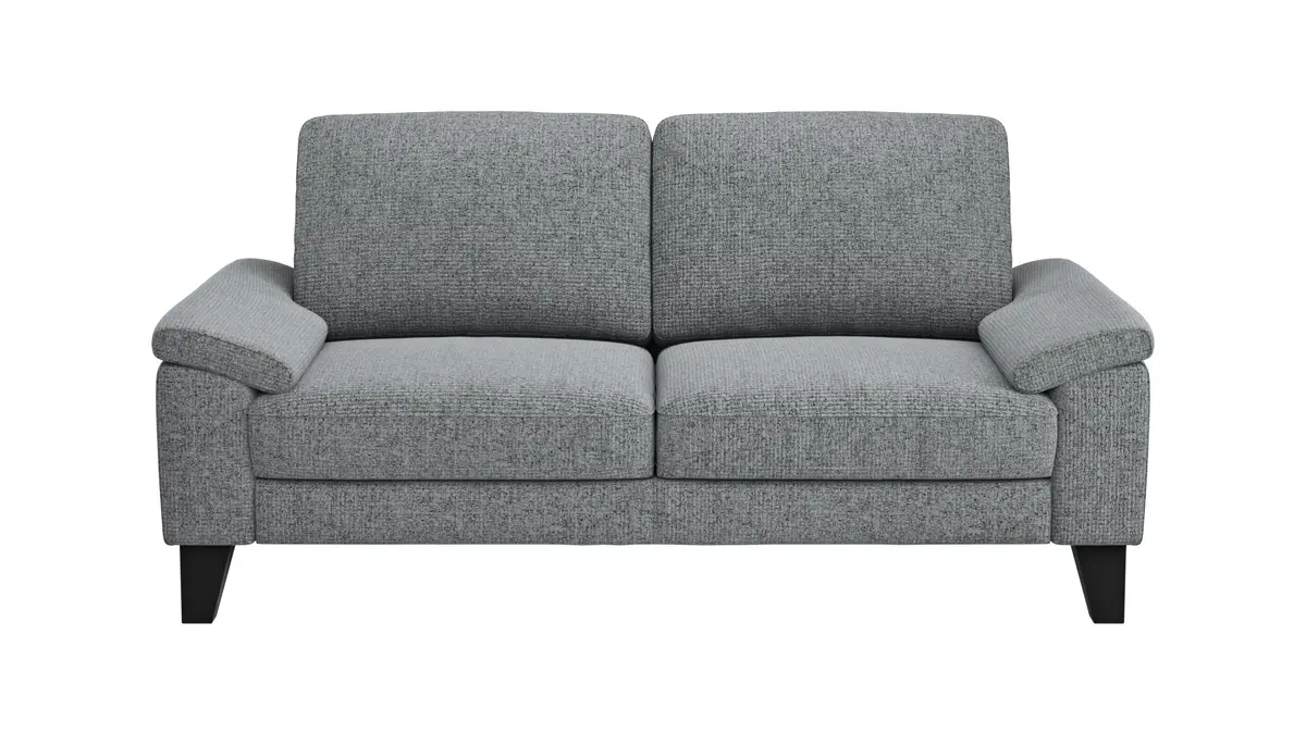 Sofa Oviedo - 2-Sitzer, keine Funktionen, Flachgewebe, Grau