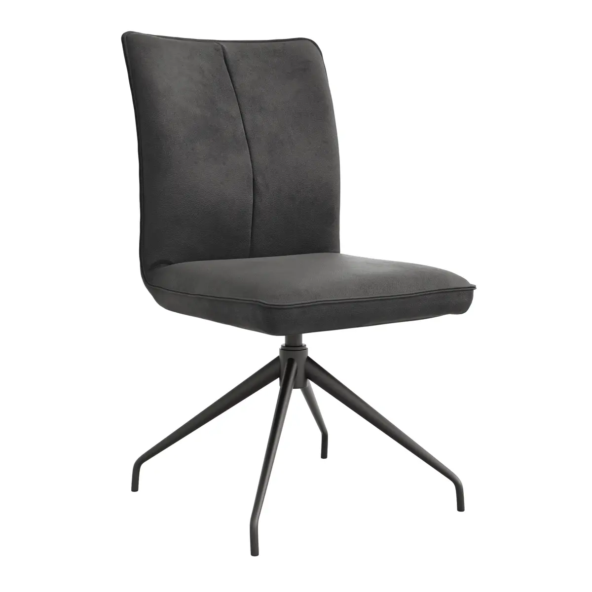 Stuhl Calyra - drehbar, Stoff, Anthrazit