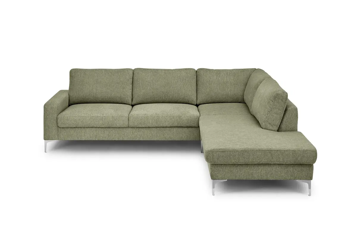 Ecksofa CALM 2.0 - 2,5-Sitzer mit Ecke rechts, Stoff, Dunkelgrün