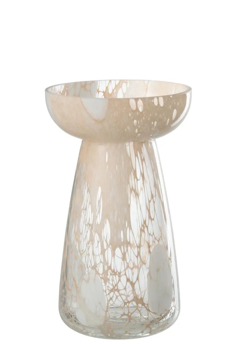 Dekovase - DH ca. 15x25 cm, Beige