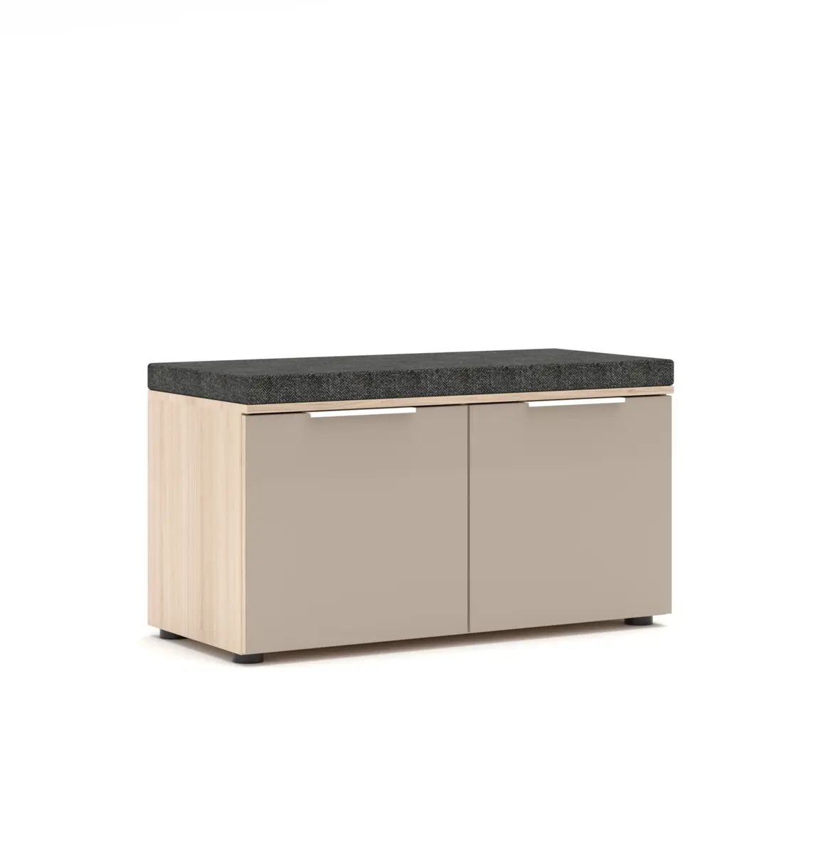 Bank - inkl. Sitzkissen, B ca. 90 cm, Riva Eiche Nachbildung, Kaschmir