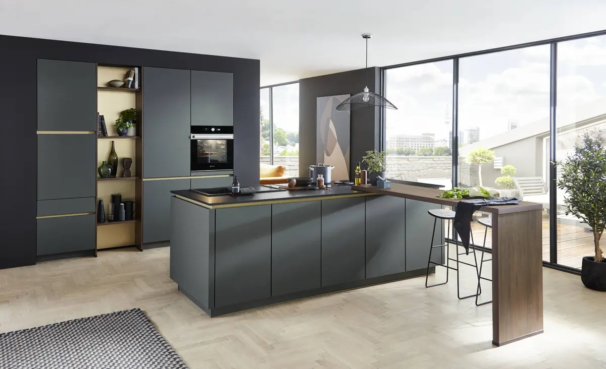 Inselküche 34.190 15 325, Mineralgrün 