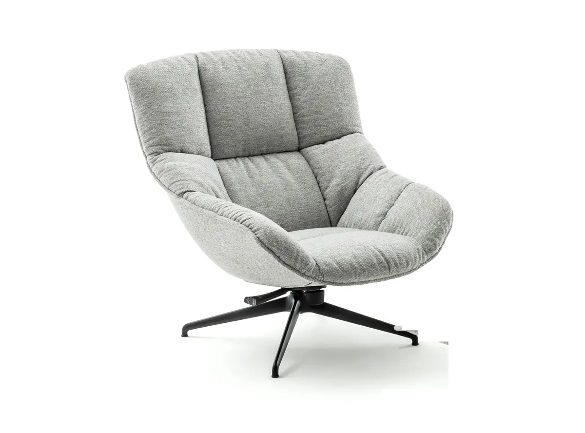 Sessel Unn - Stoff, Hellgrau