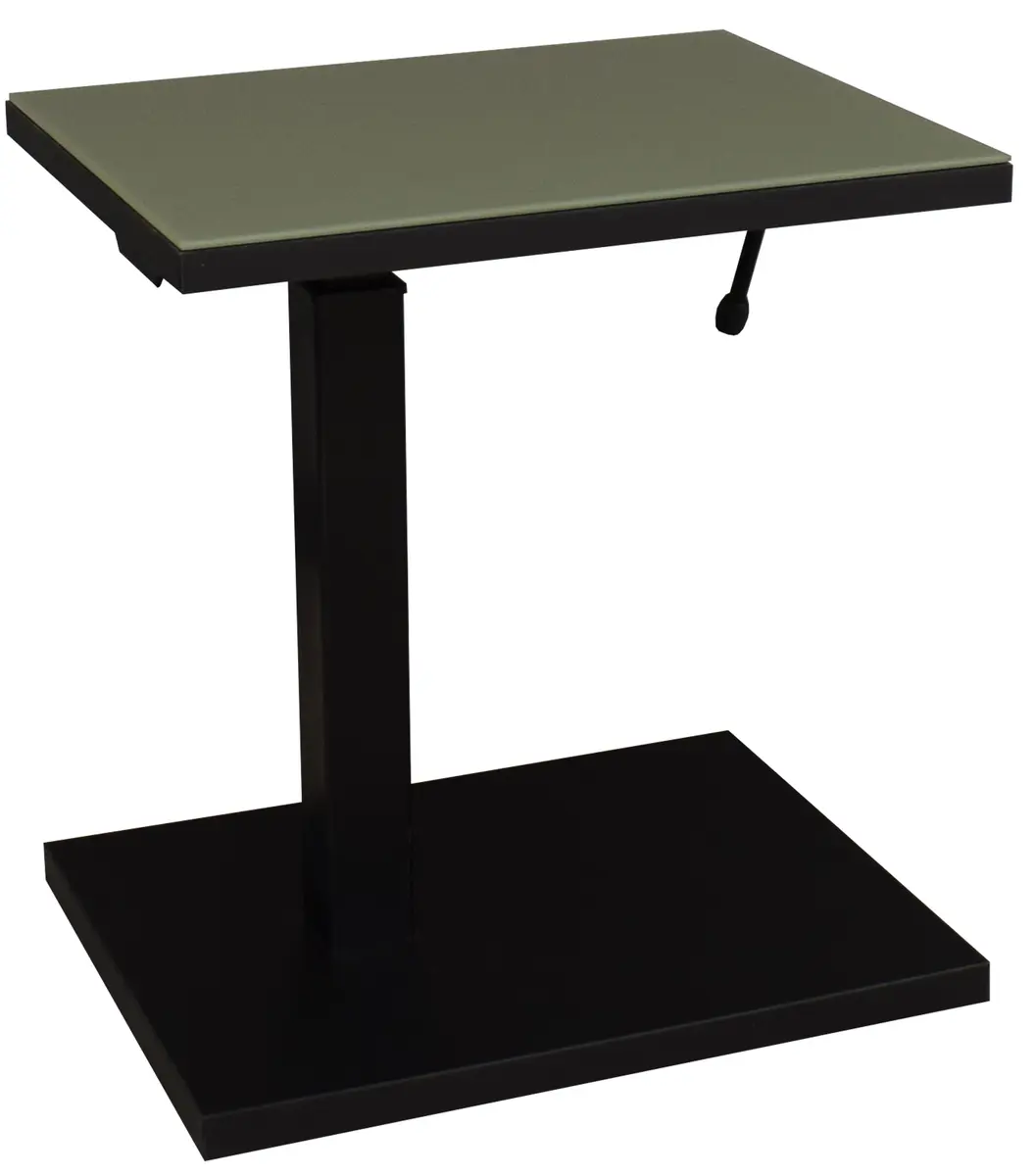 Beistelltisch - höhenverstellbar, LB ca. 45x35 cm, Olivgrün, Schwarz
