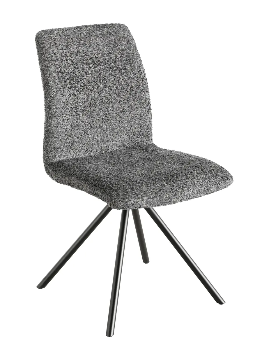 Stuhl Sedana - drehbar, Stoff, Dunkelgrau