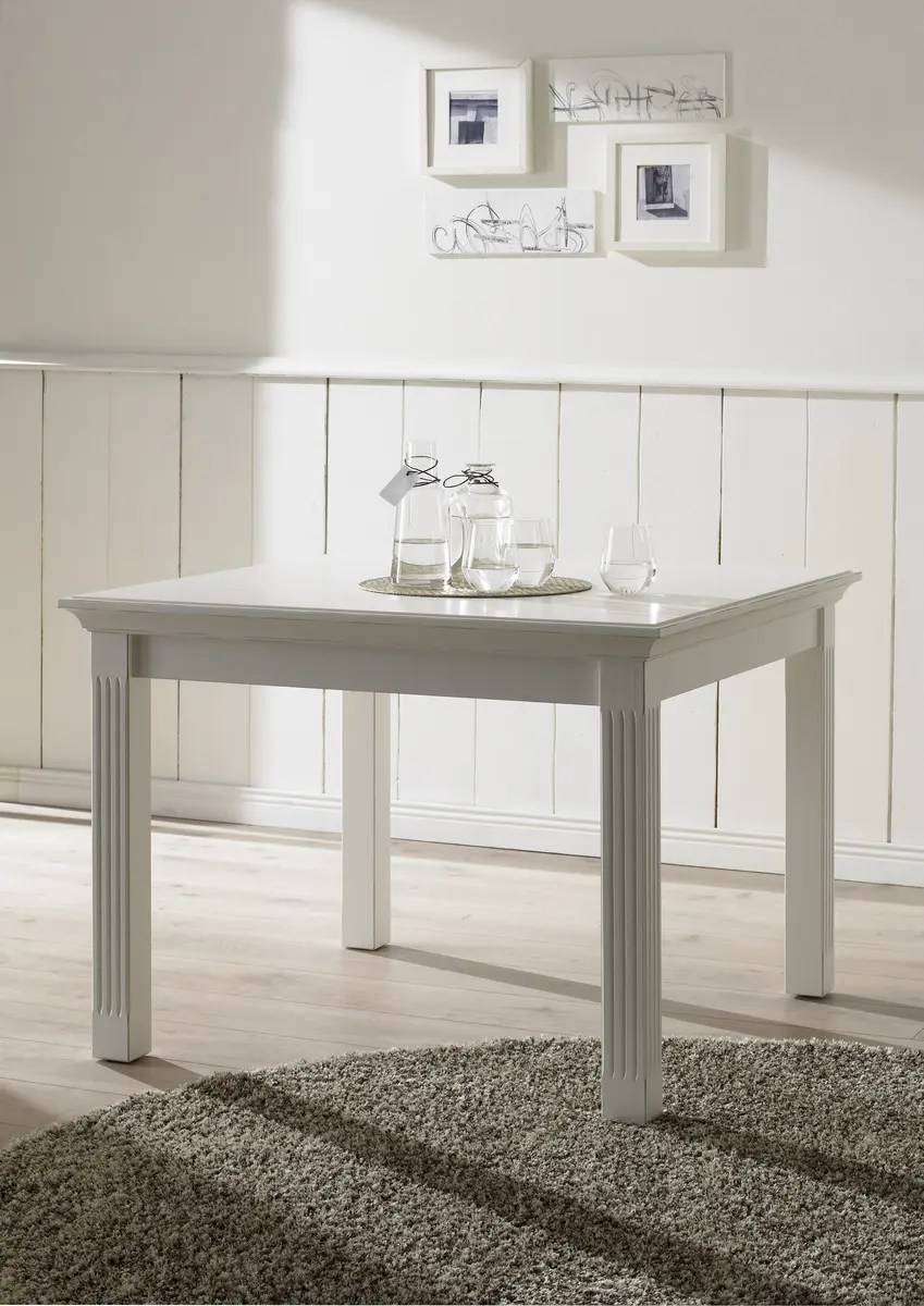 Esstisch -  LB ca. 160x90 cm, Lack, weiß