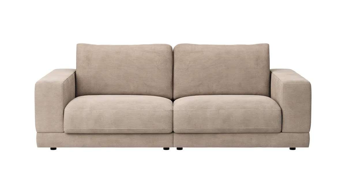 Sofa Juni - 2-Sitzer, Cord, Taupe