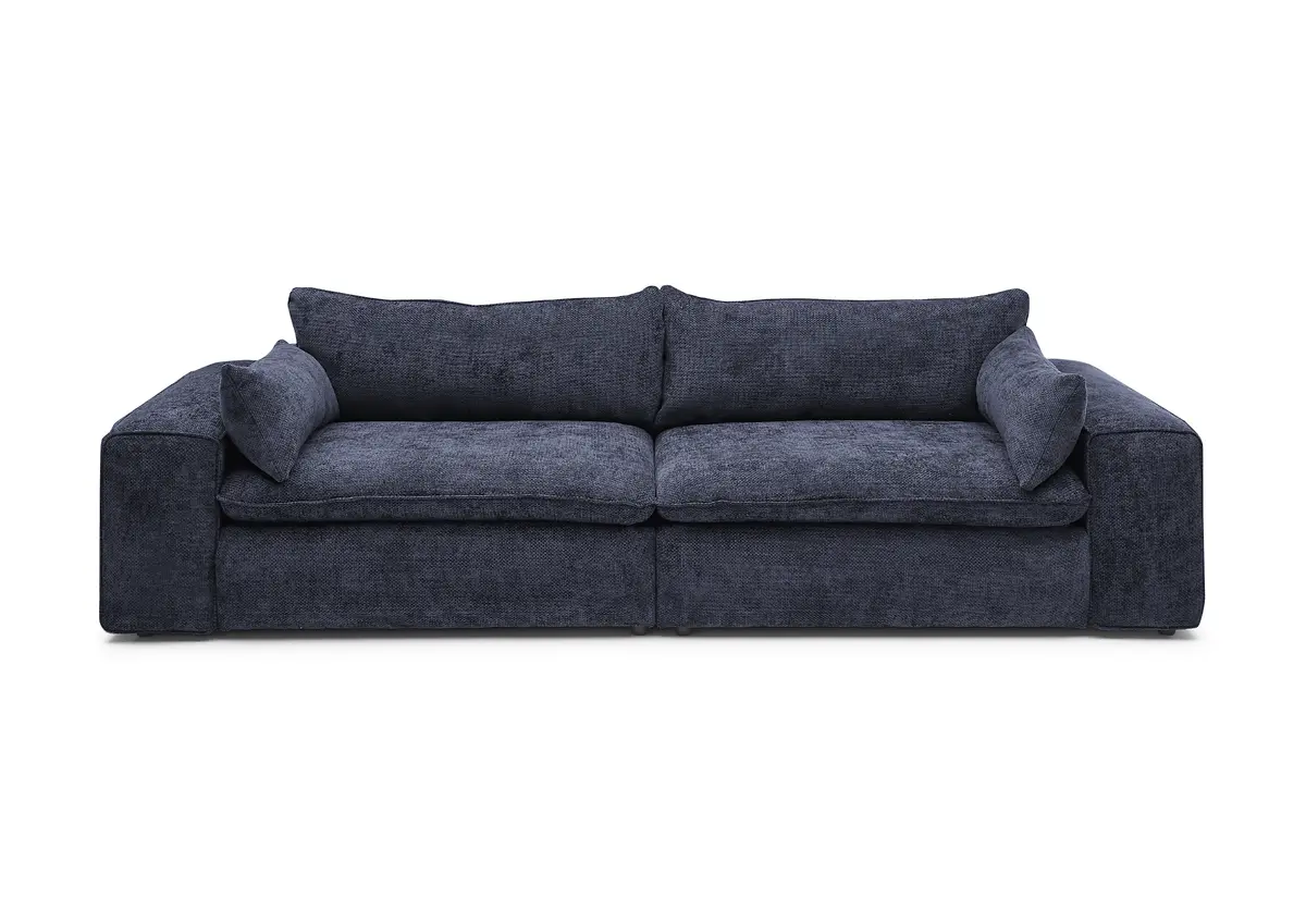 Sofa - 3-Sitzer, Stoff, Dunkelblau