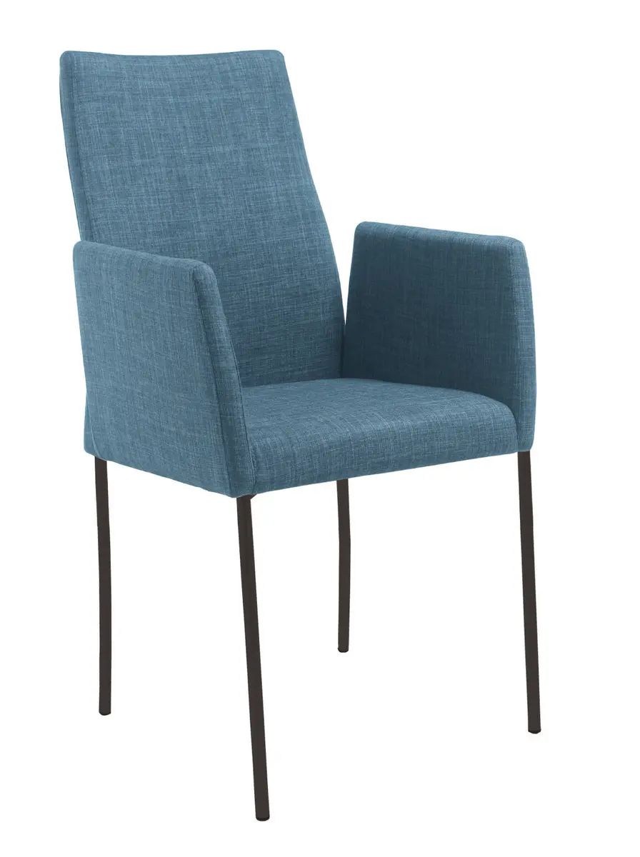 Polsterstuhl - Stoff, Hellblau