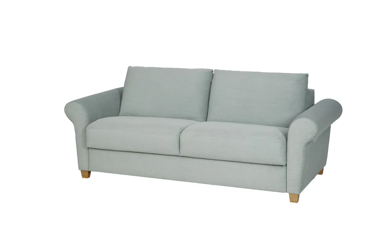 Sofa - 2-Sitzer, Schlaffunktion, Stoff, Beige