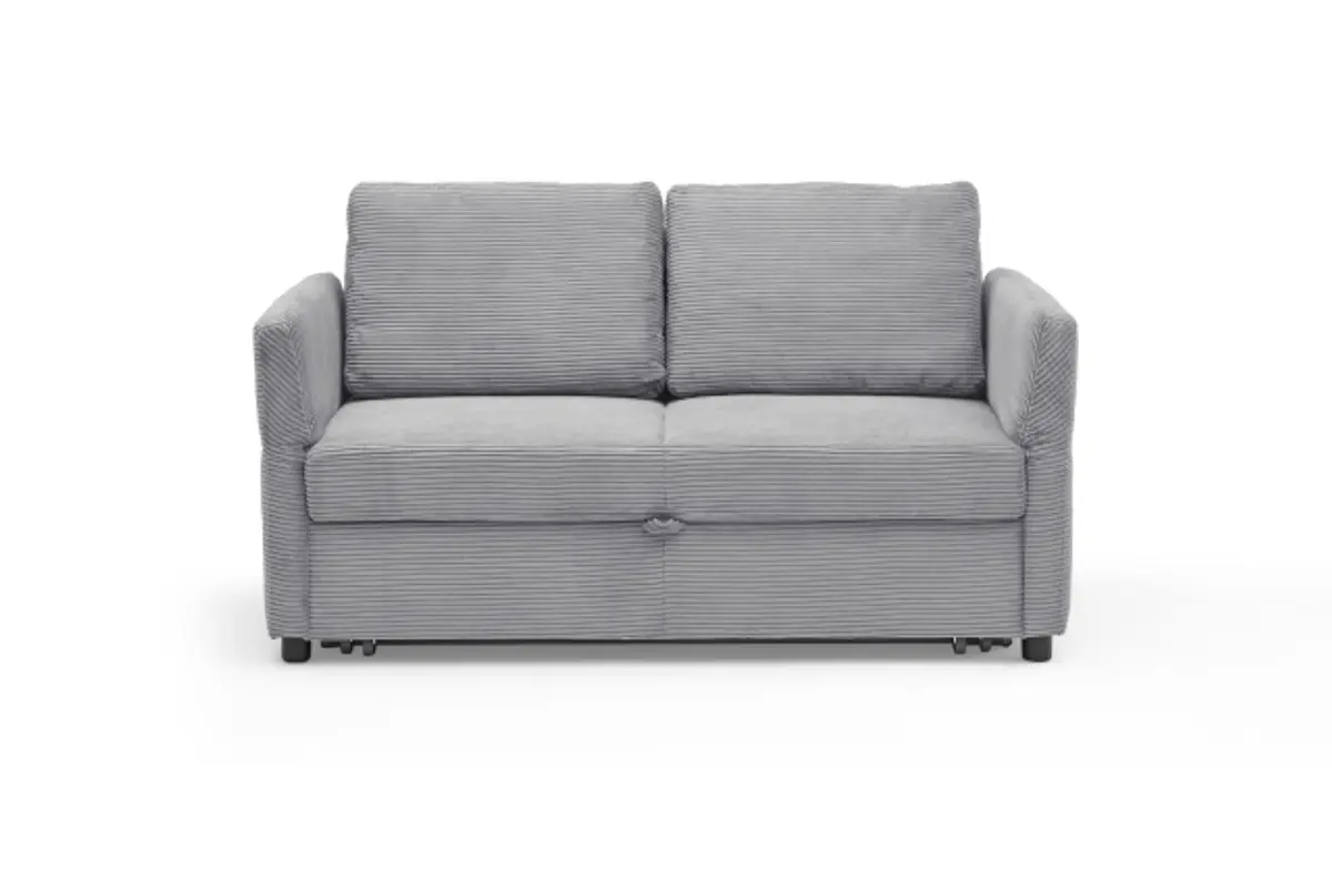 Sofa PRO FLEXX - 2-Sitzer inkl. Schlaffunktion, Stoff, Hellgrau