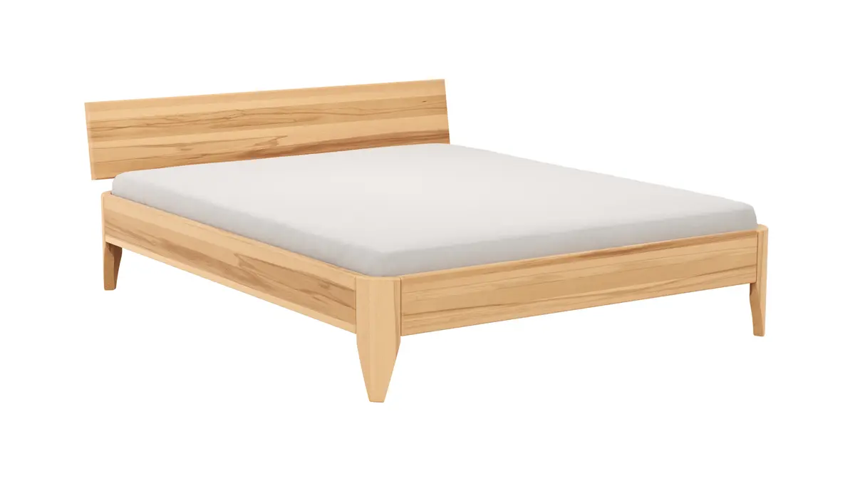 Bettgestell 1660 - Liegefläche ca. 160x200 cm, Kernbuche massiv, geölt