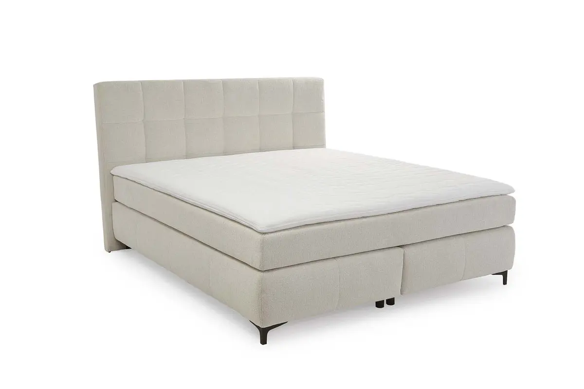 Boxspringbett- Liegefläche ca. 180x200 cm, Stoff, Beige