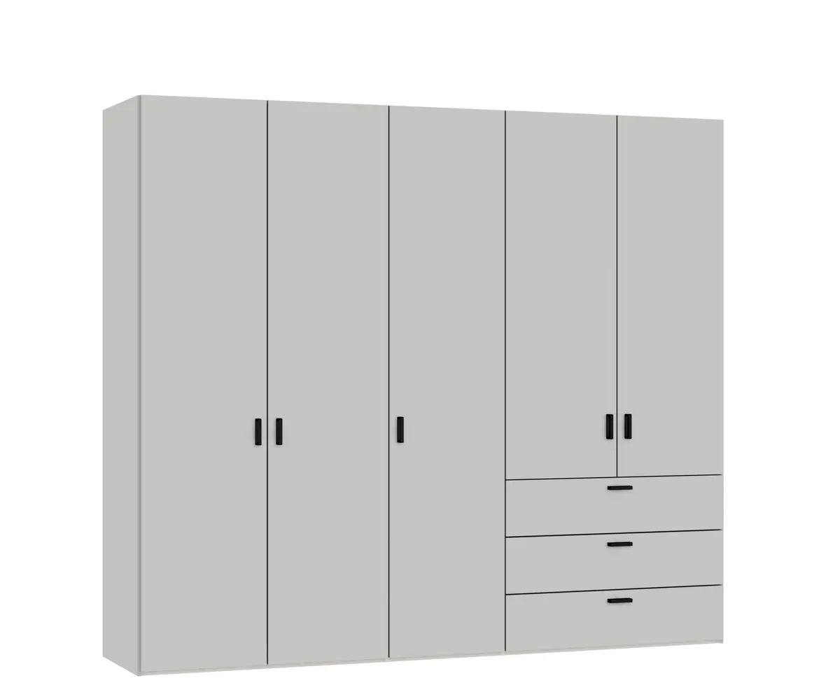 Drehtürenschrank JOIN IT- B ca. 252 cm, Hellgrau