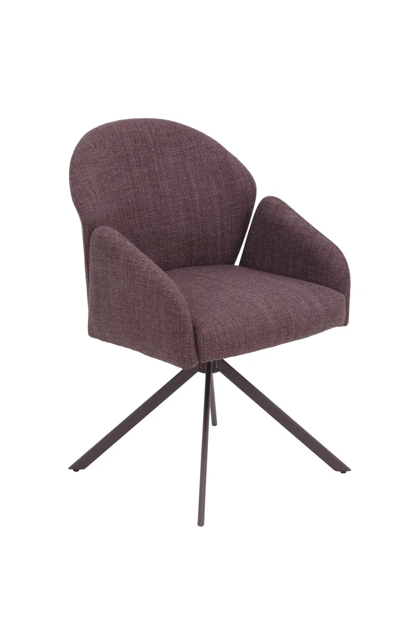 Armlehnstuhl - drehbar, Stoff, Wildberry