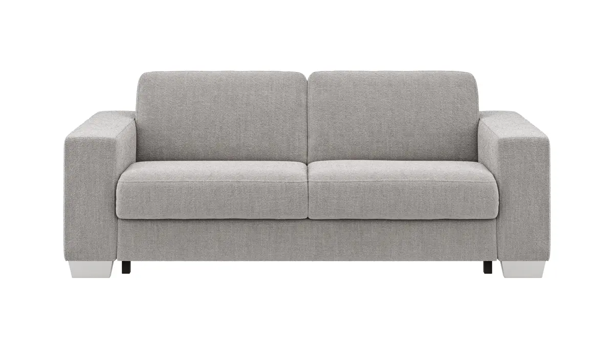 Sofa Nuoro - 2,5-Sitzer inkl. Schlaffunktion, Armlehne breit, Stoff, Grau