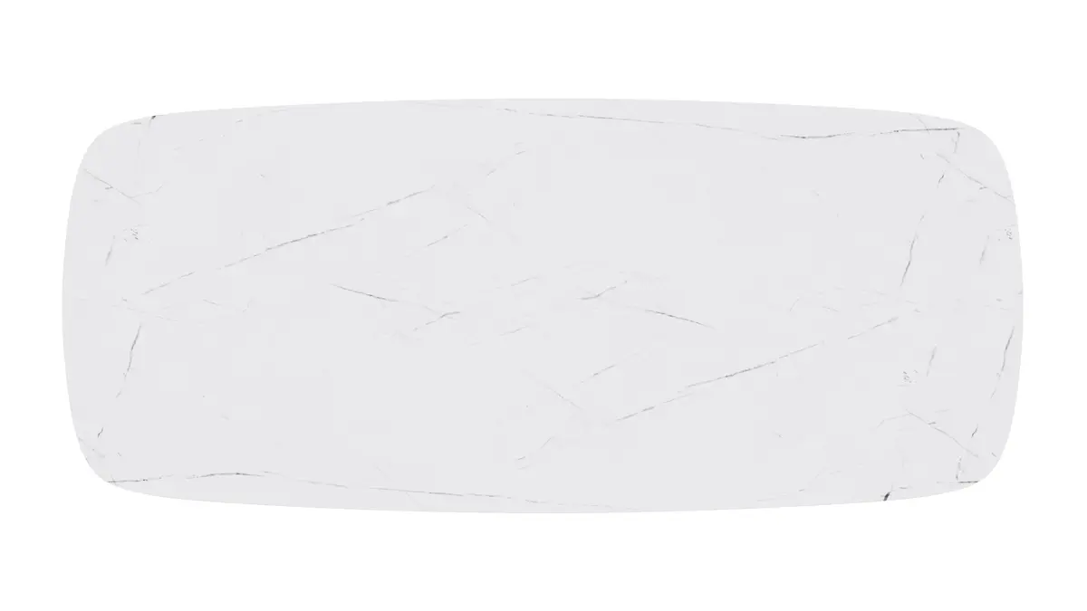 Esstisch Jari - LB ca. 220x95 cm, Keramik, Weiß