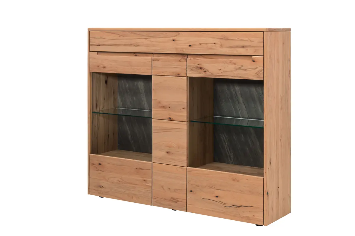 Highboard - Astbuche massiv