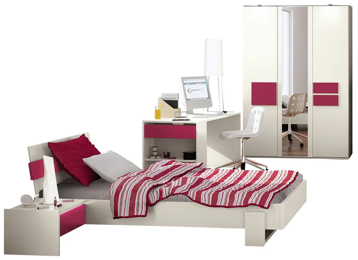 Jugendzimmer - Weiß, Fuchsia
