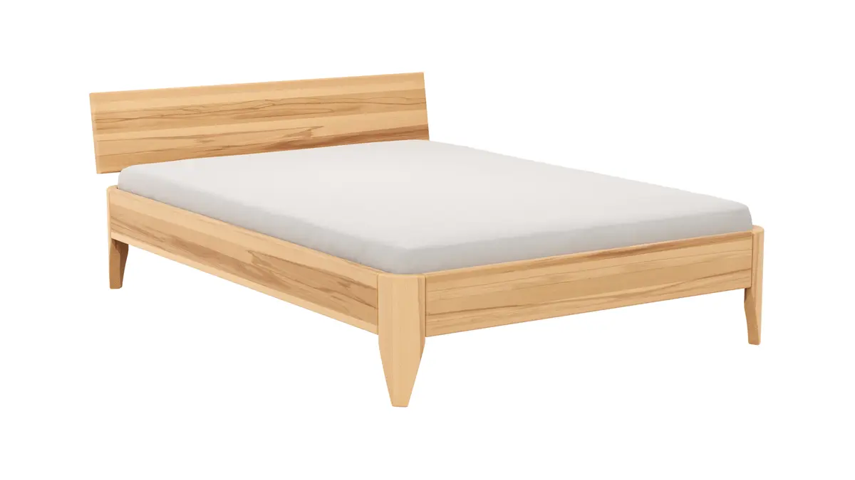Bettgestell 1660 - Liegefläche ca. 140x200 cm, Kernbuche massiv, geölt