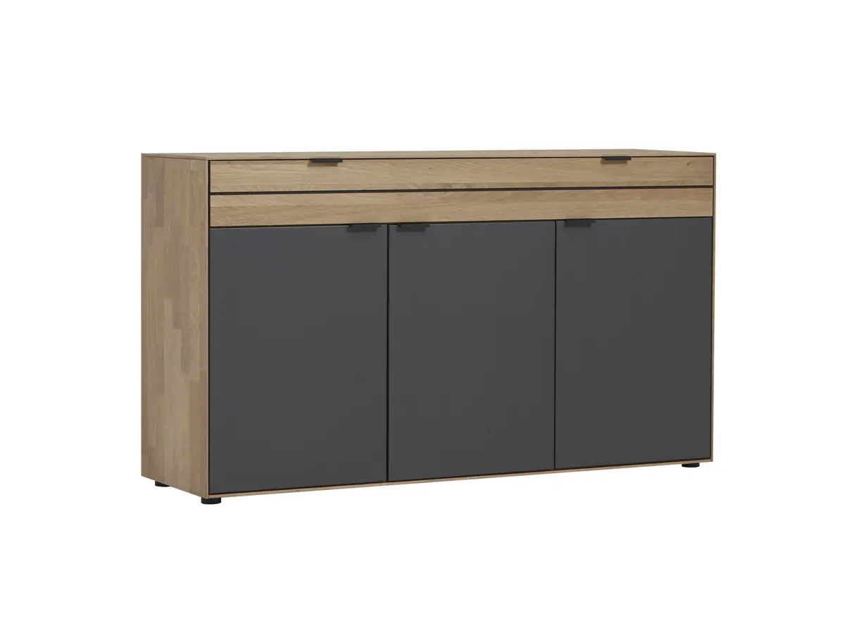 Kommode Scottsdale - Korpus Wildeiche, Front Lack Anthrazit