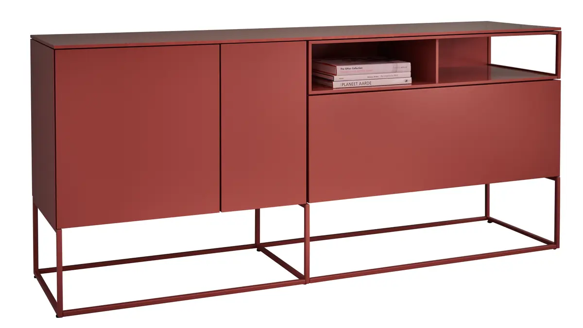 Sideboard Catona - Lack matt, Weinbeere