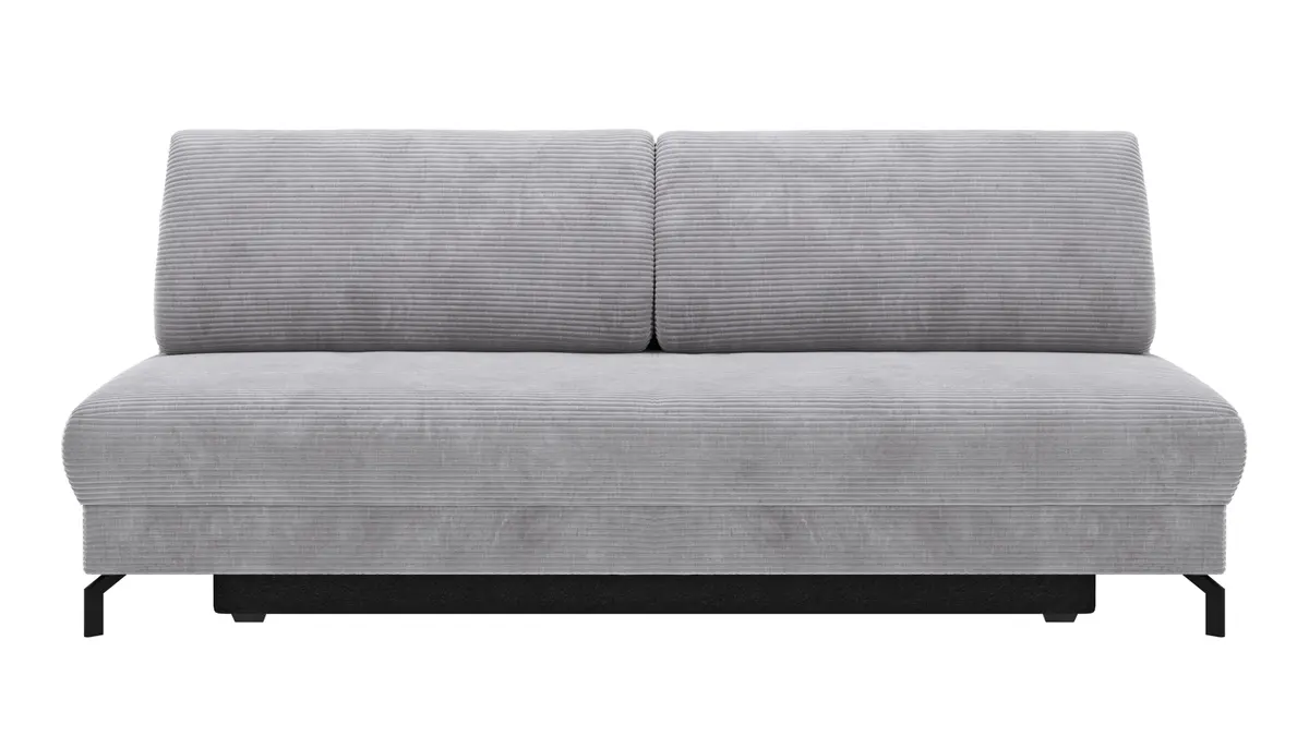 Schlafsofa Salema - 3-Sitzer mit Schlaffunktion (Liegefläche ca. 150x200cm), Stoff, Hellgrau