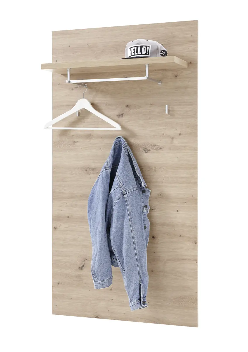 Garderobenpaneel - B ca. 78 cm, Artisan Eiche Nachbildung