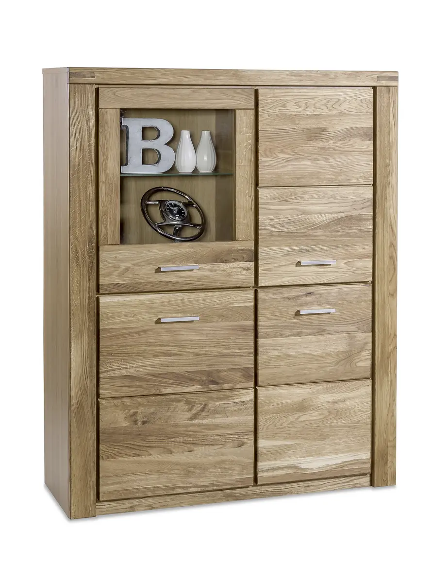 Vitrine - Wildeiche teilmassiv, geölt