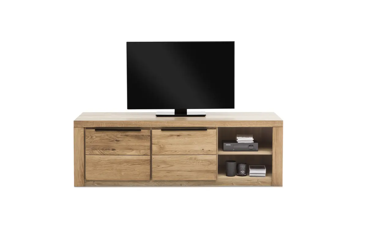 TV-Board - Eiche Dekor, Eiche Massiv, Geölt