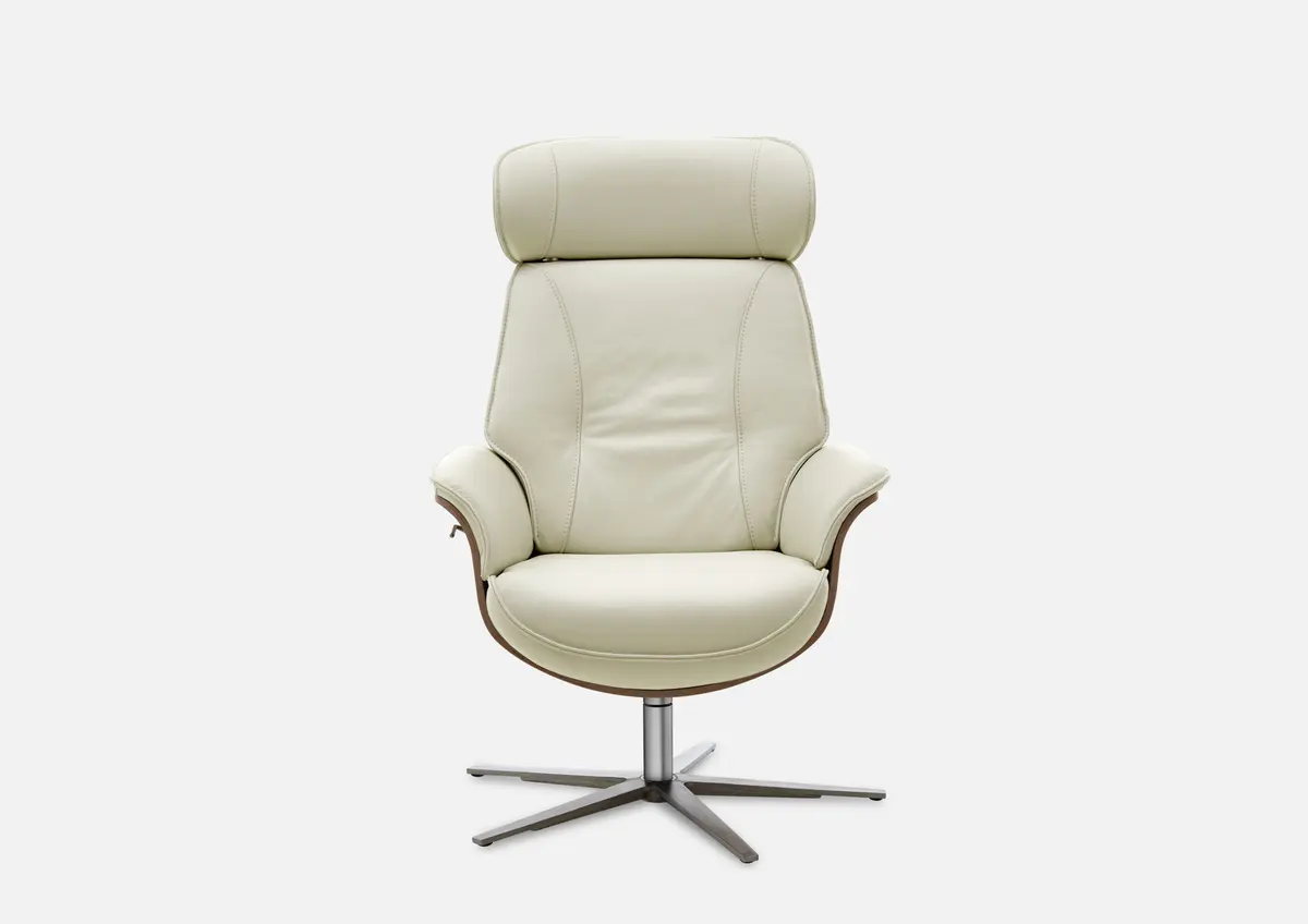 Relaxsessel - Leder, Weiß