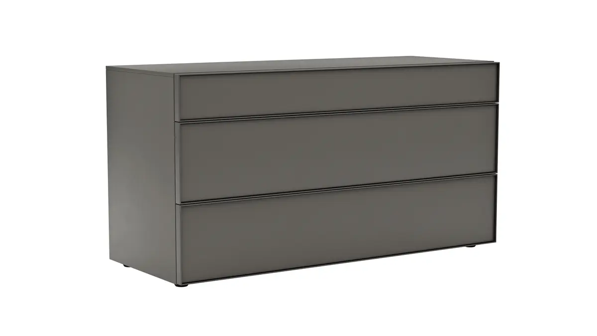 Kommode Loretto - BHT ca. 135x70x53 cm, Lack matt, Anthrazit