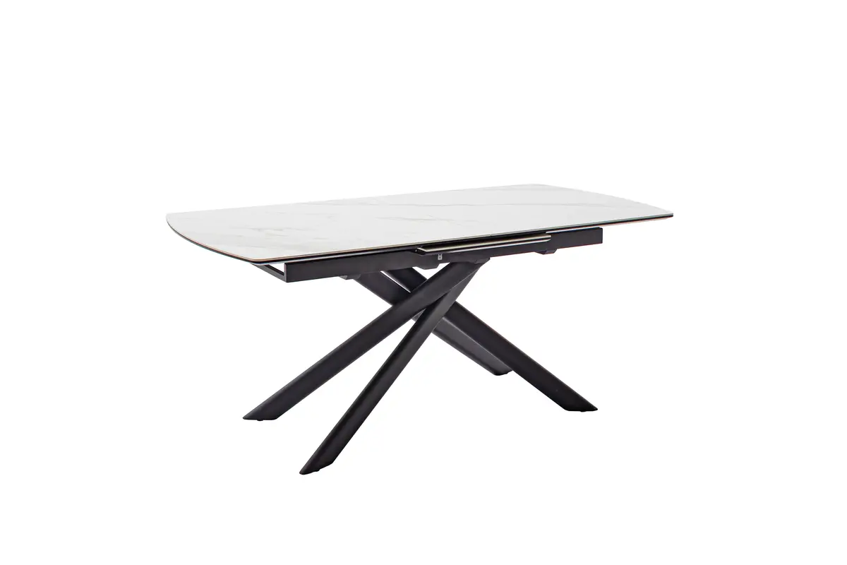 Esstisch - ausziehbar, LB ca. 180 (230)x90 cm, Keramik, Weiß