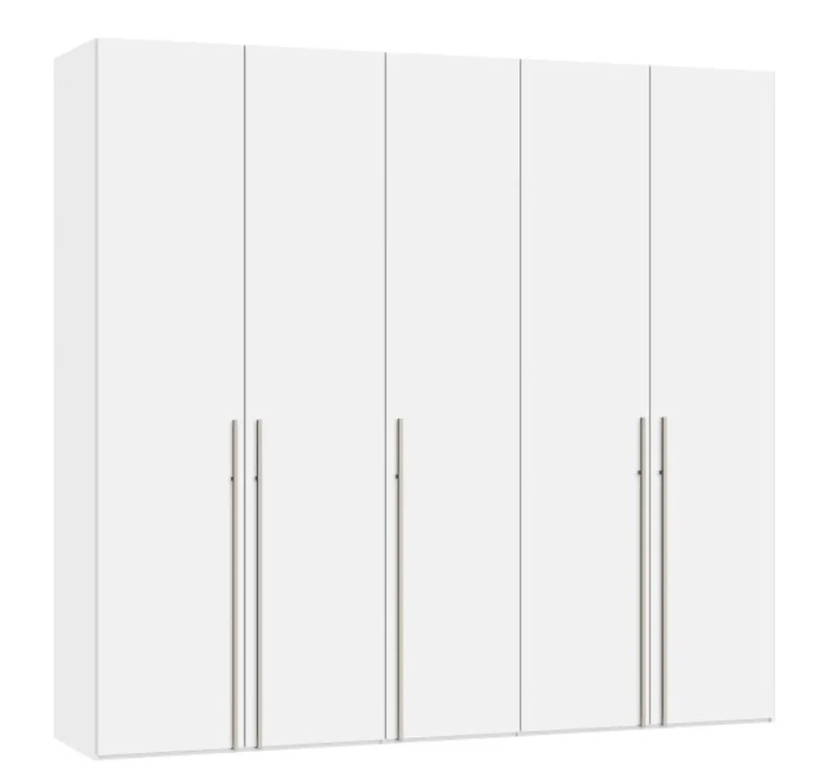 Drehtürenschrank JOIN IT- B ca. 252 cm,  Weiß, Glas, Weiß