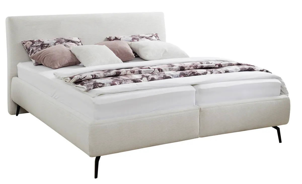 Polsterbett EM Samana X - Liegefläche ca. 180x200 cm, Stoff, beige