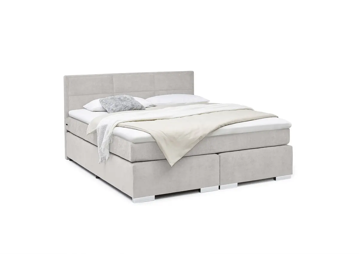 Boxspringbett SIRKO- Liegefläche ca. 180x200 cm, Stoff, Taupe
